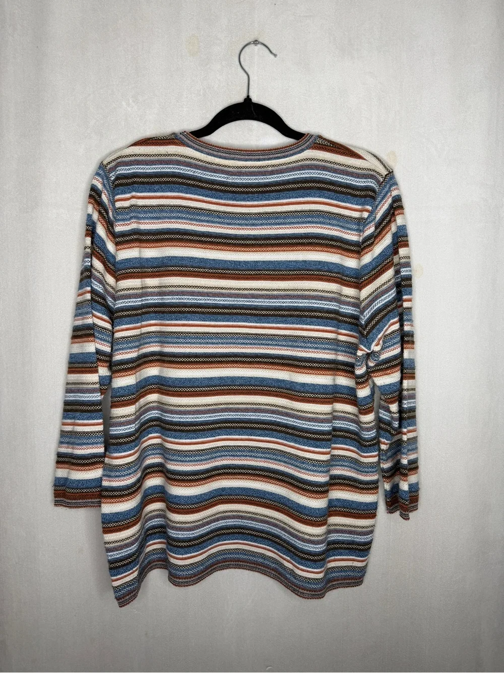 ALFRED DUNNER / vintage brown blue orange tan gorpcore pullover sweater / XL